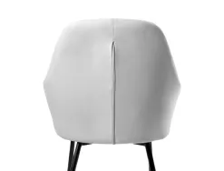 Chaise confident q-connect siemione base metallique haut max 820 larg 570 prof 580 coloris gris clair