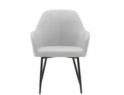 Chaise confident q-connect siemione base metallique haut max 820 larg 570 prof 580 coloris gris clair