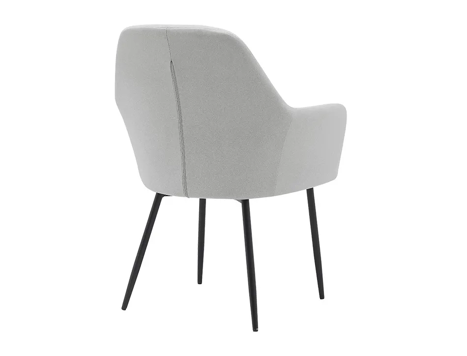 Chaise confident q-connect siemione base metallique haut max 820 larg 570 prof 580 coloris gris clair