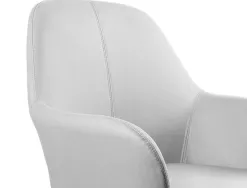 Chaise confident q-connect siemione base metallique haut max 820 larg 570 prof 580 coloris gris clair