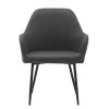 Chaise confident q-connect siemione base metallique haut max 820 larg 570 prof 580 coloris gris fonce