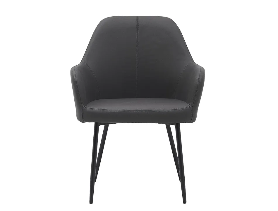 Chaise confident q-connect siemione base metallique haut max 820 larg 570 prof 580 coloris gris fonce