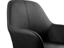 Chaise confident q-connect siemione base metallique haut max 820 larg 570 prof 580 coloris gris fonce