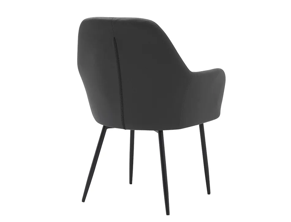 Chaise confident q-connect siemione base metallique haut max 820 larg 570 prof 580 coloris gris fonce