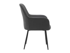 Chaise confident q-connect siemione base metallique haut max 820 larg 570 prof 580 coloris gris fonce