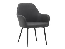 Chaise confident q-connect siemione base metallique haut max 820 larg 570 prof 580 coloris gris fonce
