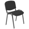 Chaise de conference iso classic tissu polyfibre structure 4 pieds metal epoxy noir