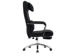 Chaise direction q-connect ravenna maille base metallique haut max 1300 larg 550 prof 510mm roues premium noir
