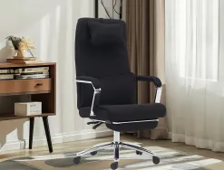 Chaise direction q-connect ravenna maille base metallique haut max 1300 larg 550 prof 510mm roues premium noir