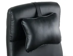 Chaise direction q-connect ravenna simil cuir base metallique haut max 1300 larg 550 prof 510mm roues premium noir