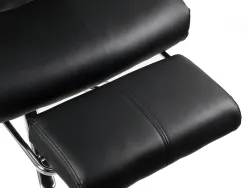 Chaise direction q-connect ravenna simil cuir base metallique haut max 1300 larg 550 prof 510mm roues premium noir
