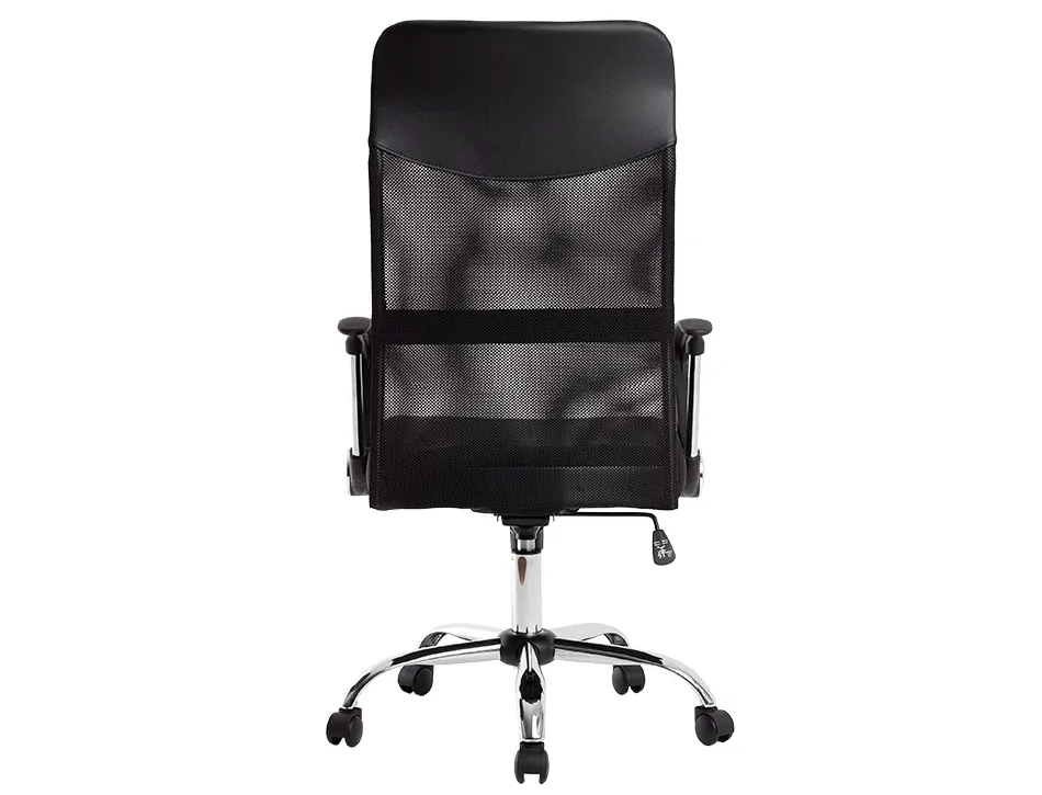 Chaise direction q-connect imitation cuir et maille base metal maximum supporte 130kg 1110+100x640x610mm noir