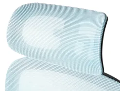 Chaise direction q-connect sorrento maille base metallique haut max 1320 larg 650 prof 600mm roues premium bleu-gris