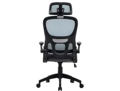 Chaise direction q-connect sorrento maille base metallique haut max 1320 larg 650 prof 600mm roues premium bleu-gris