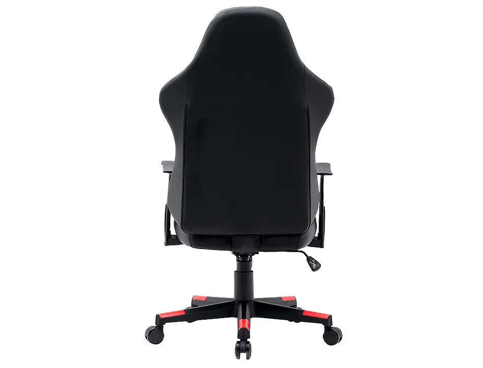 Chaise gaming q-connect orvieto simil cuir base metallique haut max 1200 larg 500 prof 510mm roues premium noir-rouge