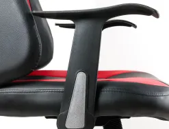 Chaise gaming q-connect orvieto simil cuir base metallique haut max 1200 larg 500 prof 510mm roues premium noir-rouge