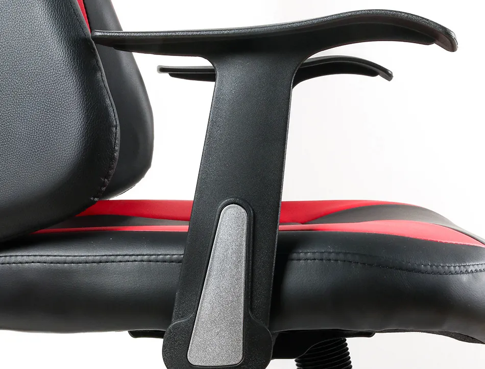Chaise gaming q-connect orvieto simil cuir base metallique haut max 1200 larg 500 prof 510mm roues premium noir-rouge