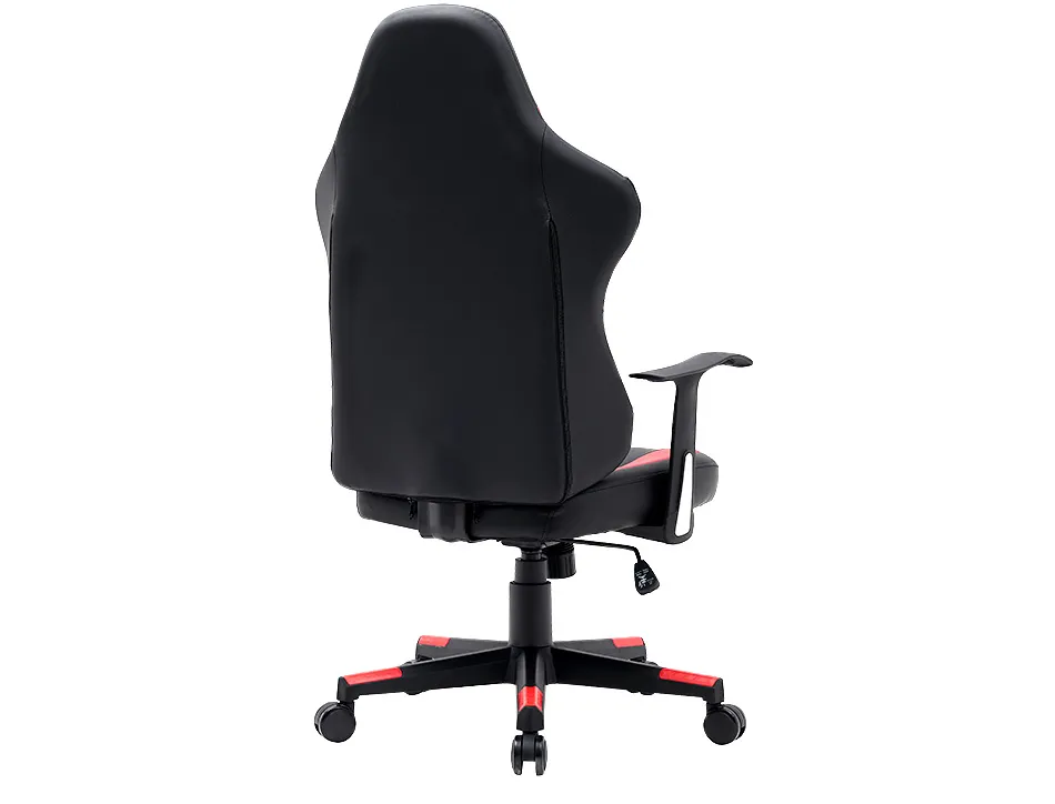 Chaise gaming q-connect orvieto simil cuir base metallique haut max 1200 larg 500 prof 510mm roues premium noir-rouge