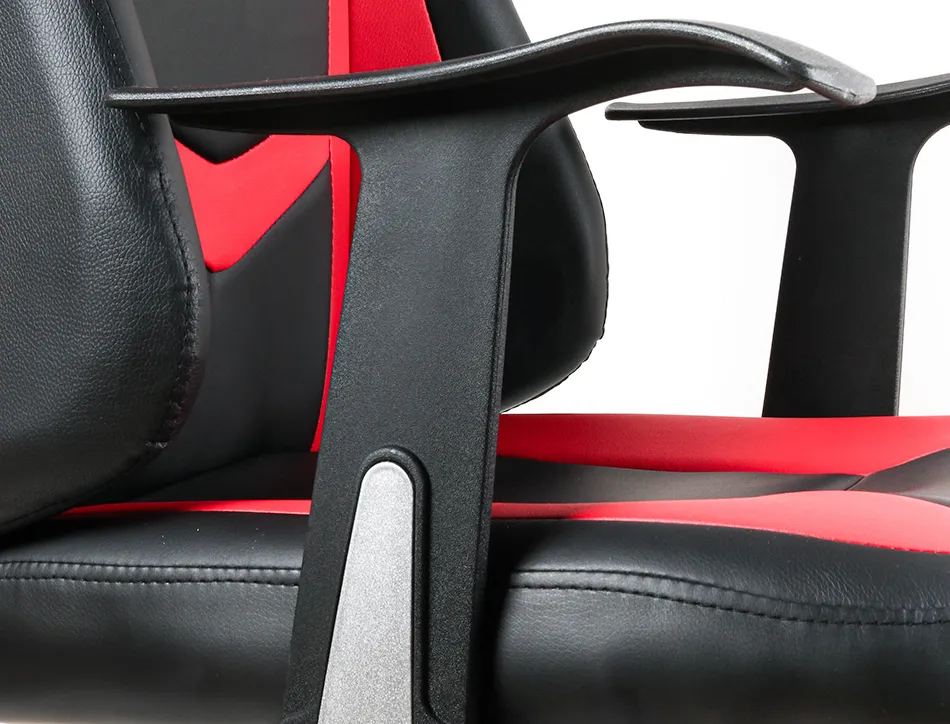 Chaise gaming q-connect orvieto simil cuir base metallique haut max 1200 larg 500 prof 510mm roues premium noir-rouge