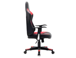 Chaise gaming q-connect orvieto simil cuir base metallique haut max 1200 larg 500 prof 510mm roues premium noir-rouge