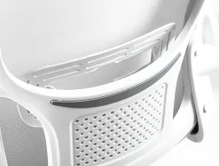 Chaise operateur q-connect alba maille base metallique haut max 1110 larg 610 prof 580mm roues premium coloris blanc