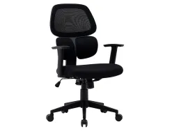 Chaise operateur q-connect ancona maille base metallique haut max 1110 larg 660 prof 590 roues premium coloris noir
