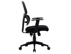 Chaise operateur q-connect ancona maille base metallique haut max 1110 larg 660 prof 590 roues premium coloris noir