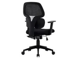 Chaise operateur q-connect ancona maille base metallique haut max 1110 larg 660 prof 590 roues premium coloris noir