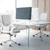 Chaise operateur q-connect alba maille base metallique haut max 1110 larg 610 prof 580mm roues premium gris clair