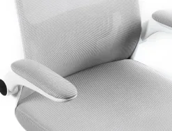 Chaise operateur q-connect alba maille base metallique haut max 1110 larg 610 prof 580mm roues premium gris clair