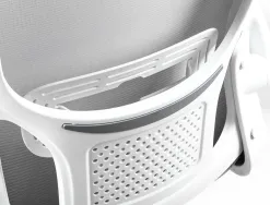 Chaise operateur q-connect alba maille base metallique haut max 1110 larg 610 prof 580mm roues premium gris clair