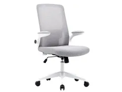 Chaise operateur q-connect alba maille base metallique haut max 1110 larg 610 prof 580mm roues premium gris clair