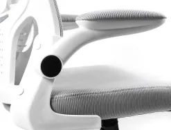 Chaise operateur q-connect alba maille base metallique haut max 1110 larg 610 prof 580mm roues premium gris clair
