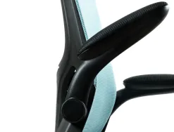 Chaise operateur q-connect alba maille base metallique haut max 1110 larg 610 prof 580mm roues premium coloris bleu-noir