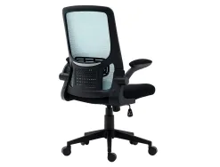Chaise operateur q-connect alba maille base metallique haut max 1110 larg 610 prof 580mm roues premium coloris bleu-noir