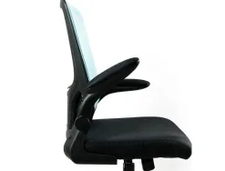 Chaise operateur q-connect alba maille base metallique haut max 1110 larg 610 prof 580mm roues premium coloris bleu-noir