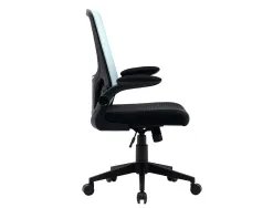 Chaise operateur q-connect alba maille base metallique haut max 1110 larg 610 prof 580mm roues premium coloris bleu-noir