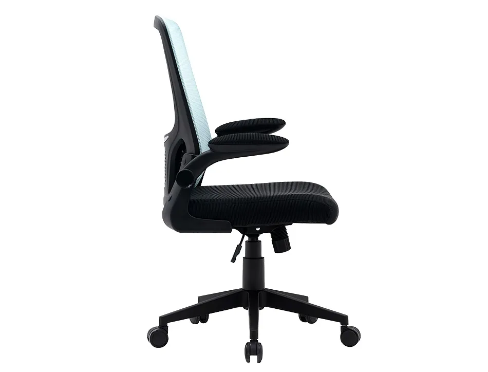 Chaise operateur q-connect alba maille base metallique haut max 1110 larg 610 prof 580mm roues premium coloris bleu-noir
