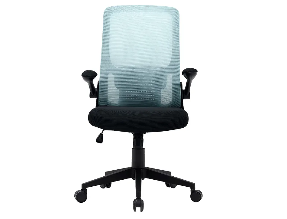 Chaise operateur q-connect alba maille base metallique haut max 1110 larg 610 prof 580mm roues premium coloris bleu-noir