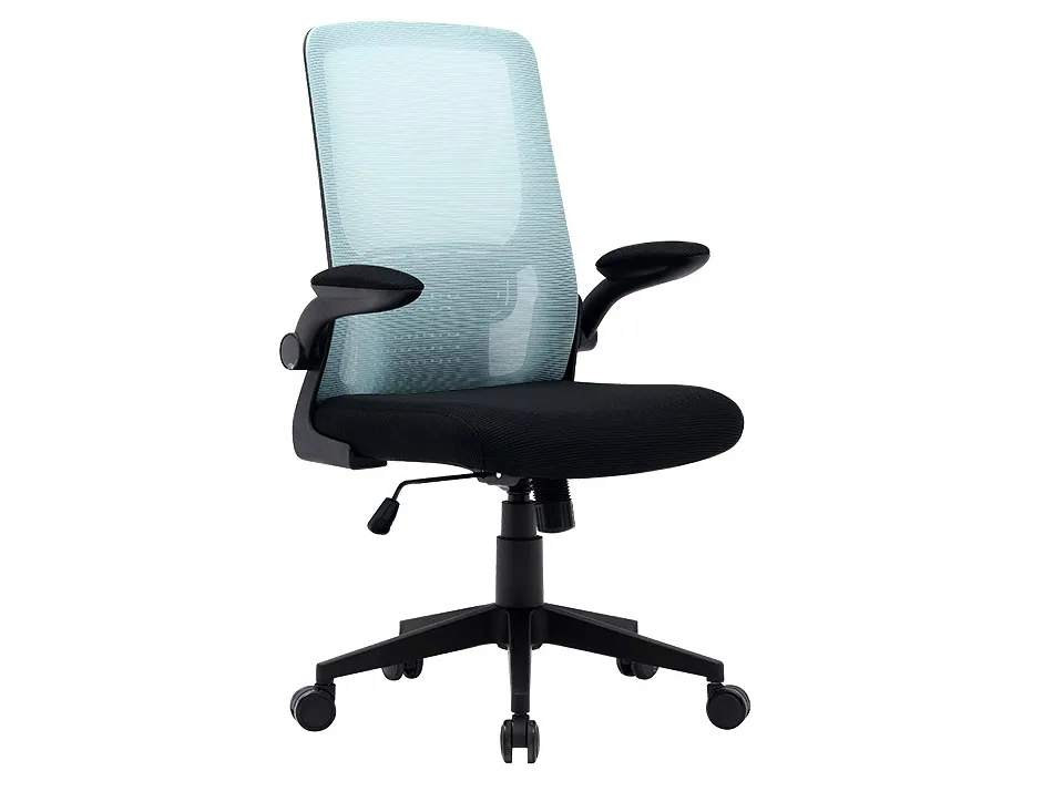Chaise operateur q-connect alba maille base metallique haut max 1110 larg 610 prof 580mm roues premium coloris bleu-noir
