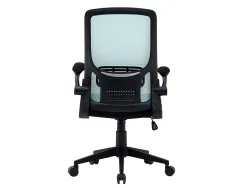 Chaise operateur q-connect alba maille base metallique haut max 1110 larg 610 prof 580mm roues premium coloris bleu-noir