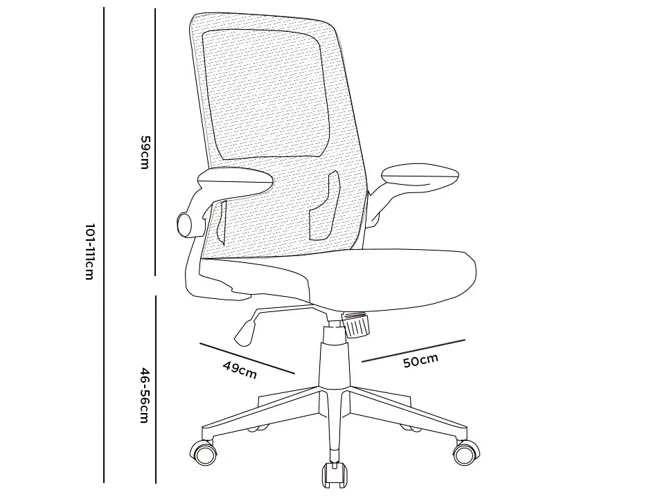 Chaise operateur q-connect alba maille base metallique haut max 1110 larg 610 prof 580mm roues premium coloris noir