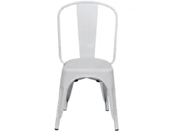 Chaise paperflow urban indoor/outdoor acier galvanise laque mat 865x450x520mm coloris blanc