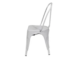 Chaise paperflow urban indoor/outdoor acier galvanise laque mat 865x450x520mm coloris blanc