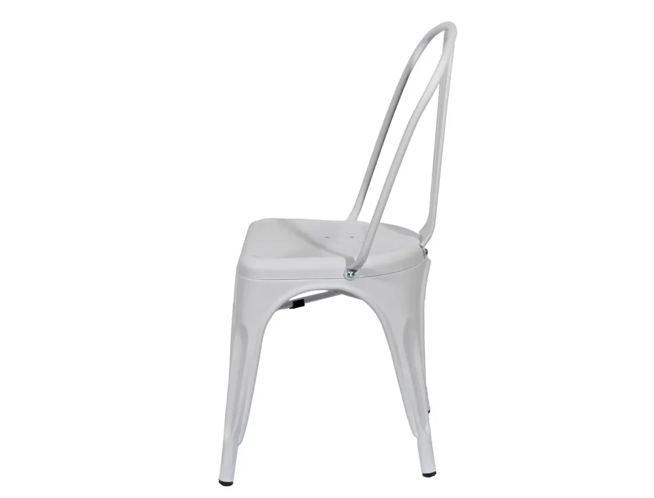 Chaise paperflow urban indoor/outdoor acier galvanise laque mat 865x450x520mm coloris blanc