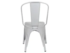 Chaise paperflow urban indoor/outdoor acier galvanise laque mat 865x450x520mm coloris blanc