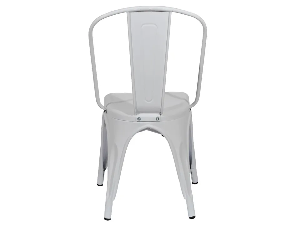 Chaise paperflow urban indoor/outdoor acier galvanise laque mat 865x450x520mm coloris blanc
