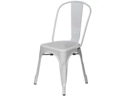 Chaise paperflow urban indoor/outdoor acier galvanise laque mat 865x450x520mm coloris blanc