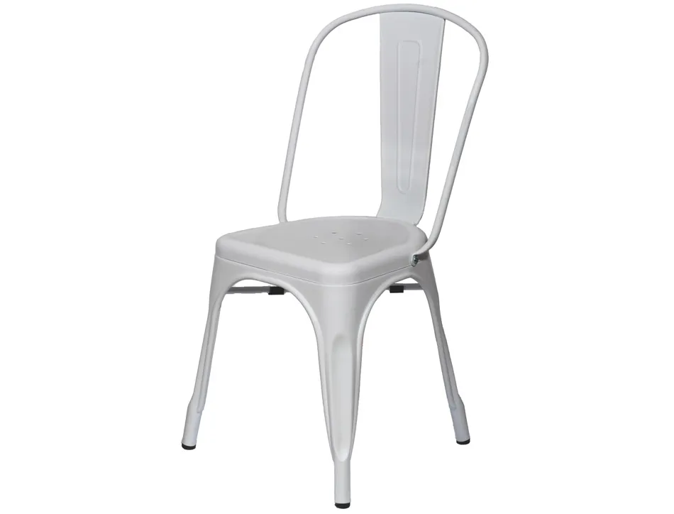 Chaise paperflow urban indoor/outdoor acier galvanise laque mat 865x450x520mm coloris blanc