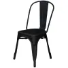Chaise paperflow urban indoor/outdoor acier galvanise laque mat 865x450x520mm coloris noir